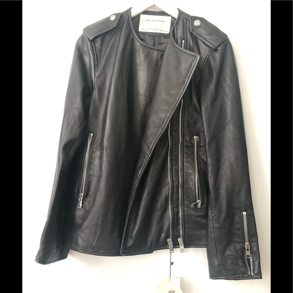 High Quality Leather Jacket Zara Sold Out
